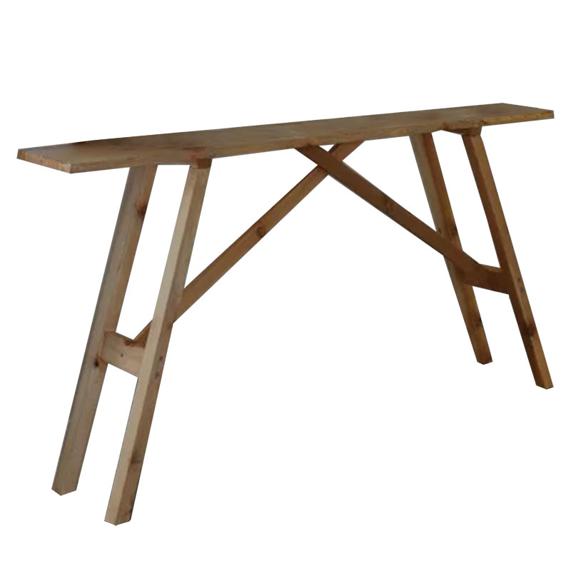 Κονσόλα Roosevelt Pakoworld Καρυδί Ξύλο Πεύκου 35Mm Καρυδί 119X29X80Εκ