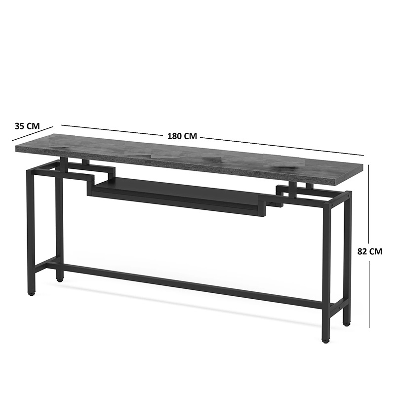 Κονσόλα Onole Pakoworld Σε Όψη Μαρμάρου - Χρυσό Μέταλλο 180X35X82Εκ