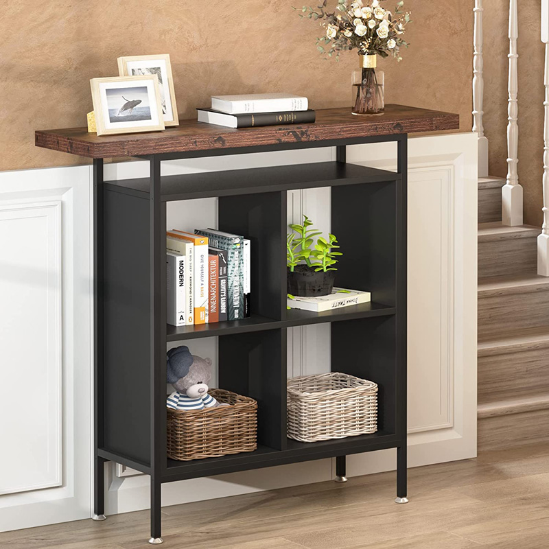 Τραπέζι Μπαρ Stolik Pakoworld Σε Καρυδί-Μαύρη Απόχρωση 100X35X110Εκ