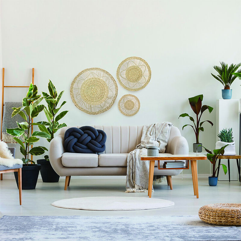 Διακοσμητικό Τοίχου Lela Pakoworld Σετ 3 Τεμαχίων Φυσικό