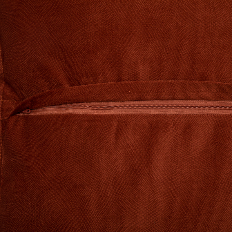 Μαξιλάρι Διακοσμητικό Glober Pakoworld Ύφασμα Σε Terracotta Απόχρωση 45X45Εκ