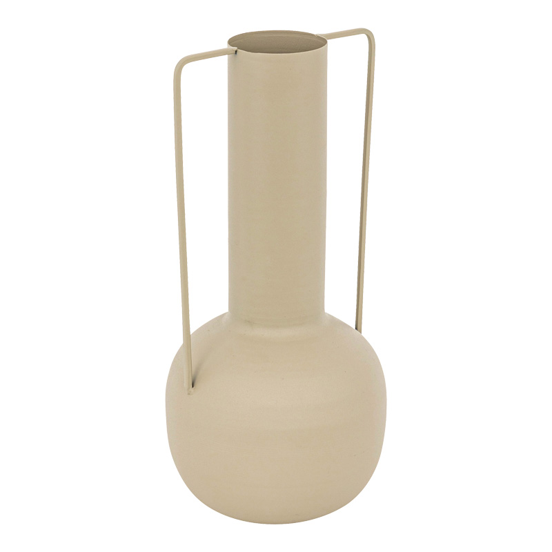 Βάζο Revenzy Pakoworld Μεταλλικό Σε Μπεζ Απόχρωση Φ14X29.5Εκ