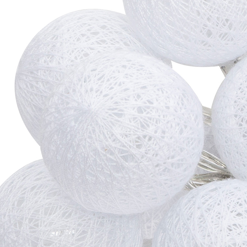 Διακοσμητικά Λαμπάκια Led Batoni Pakoworld Pvc Σε Λευκή Απόχρωση Φ6X435Εκ