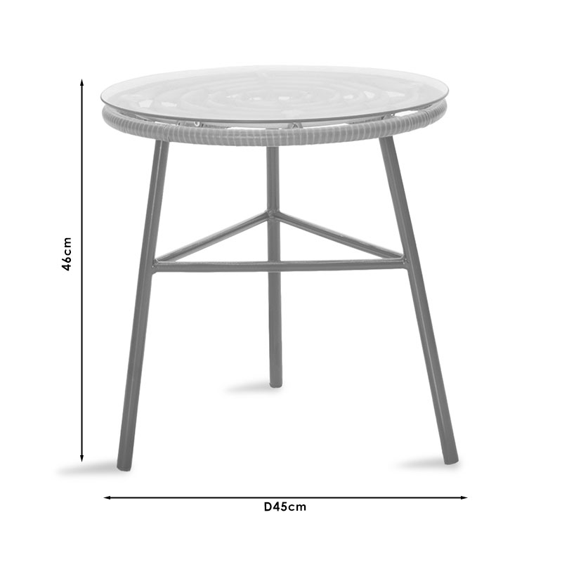 Σαλόνι Gaus-Naoki Σετ 3Τεμ Pakoworld Μέταλλο Μαύρο Pe Φυσικό