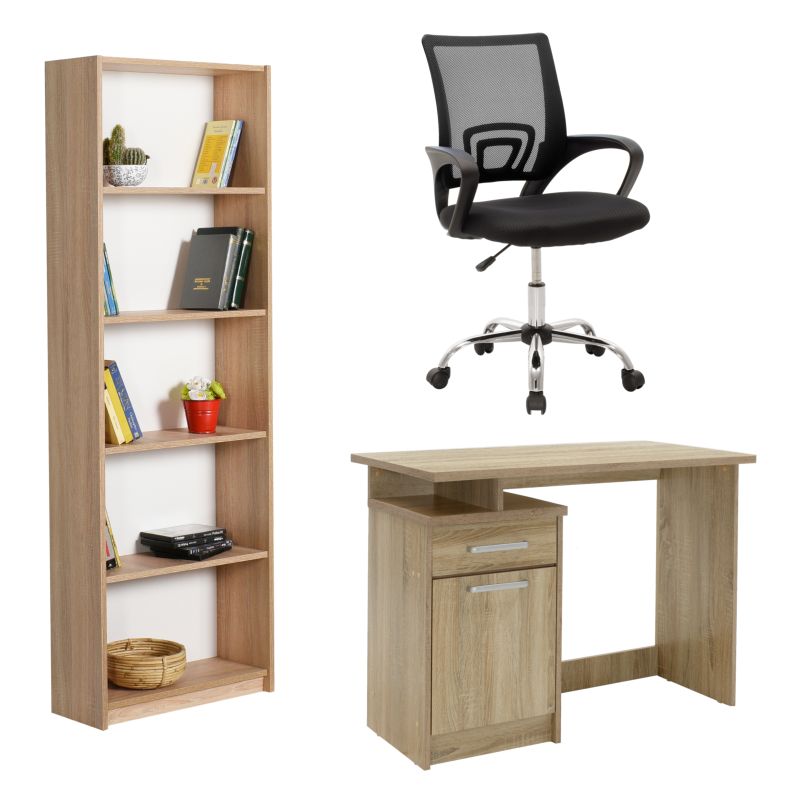 Φοιτητικό Πακέτο Επίπλων Γραφείου Looney-Berto Ii Pakoworld Σετ 2 Τμχ