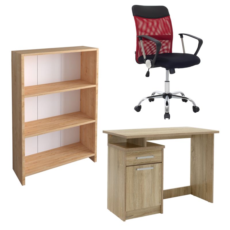 Φοιτητικό Πακέτο Επίπλων Γραφείου Study 3 Pakoworld Σετ 2 Τμχ