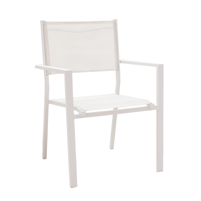 Τραπεζαρία Zacreta-Kliton Σετ 5Τεμ Pakoworld Αλουμίνιο Σε Λευκή Απόχρωση 150X80X74Εκ