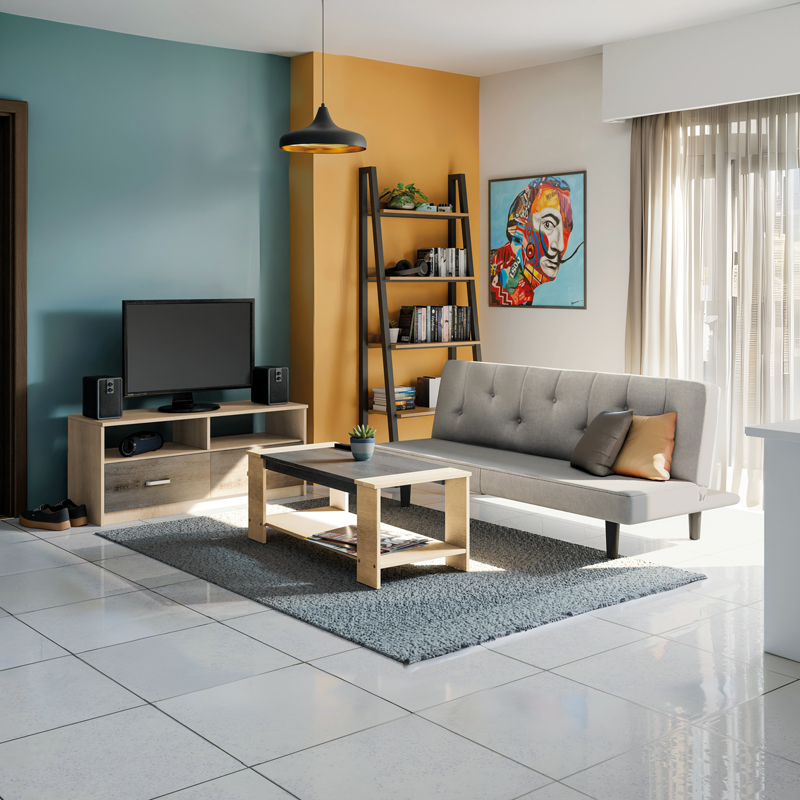 Φοιτητικό Πακέτο Επίπλων Σαλονιού Ease Pakoworld Σετ 3Τεμ