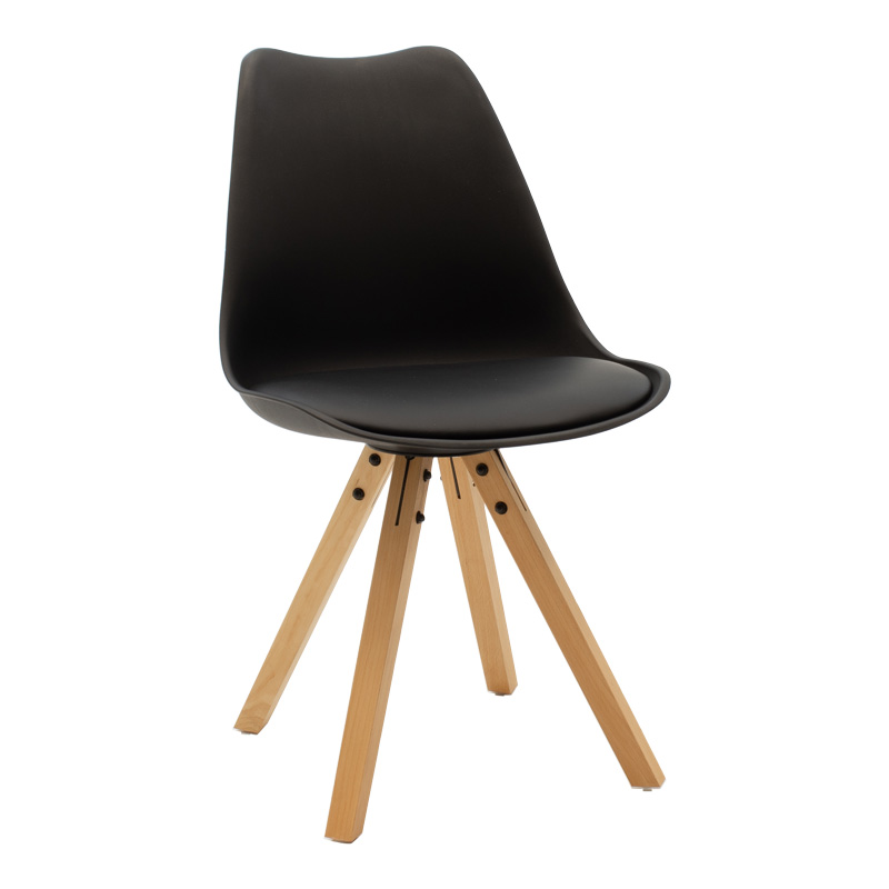 Τραπεζαρία Manka I-Caron Pakoworld Σετ 3Τεμ Σε Sonoma Truffle-Μαύρη Απόχρωση 80X80X77Εκ