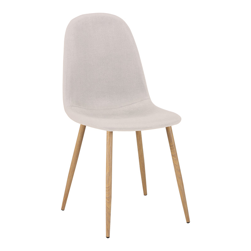 Τραπεζαρία Bella-Natali Pakoworld Σετ 3Τεμ Mdf Λευκό-Πόδια Φυσικό 80X80X76Εκ