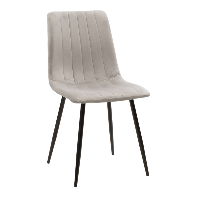 Τραπεζαρία Natali-Noor Pakoworld Σετ 5Τεμ Mdf Λευκό-Γκρι-Πόδια Φυσικό 120X80X76Εκ