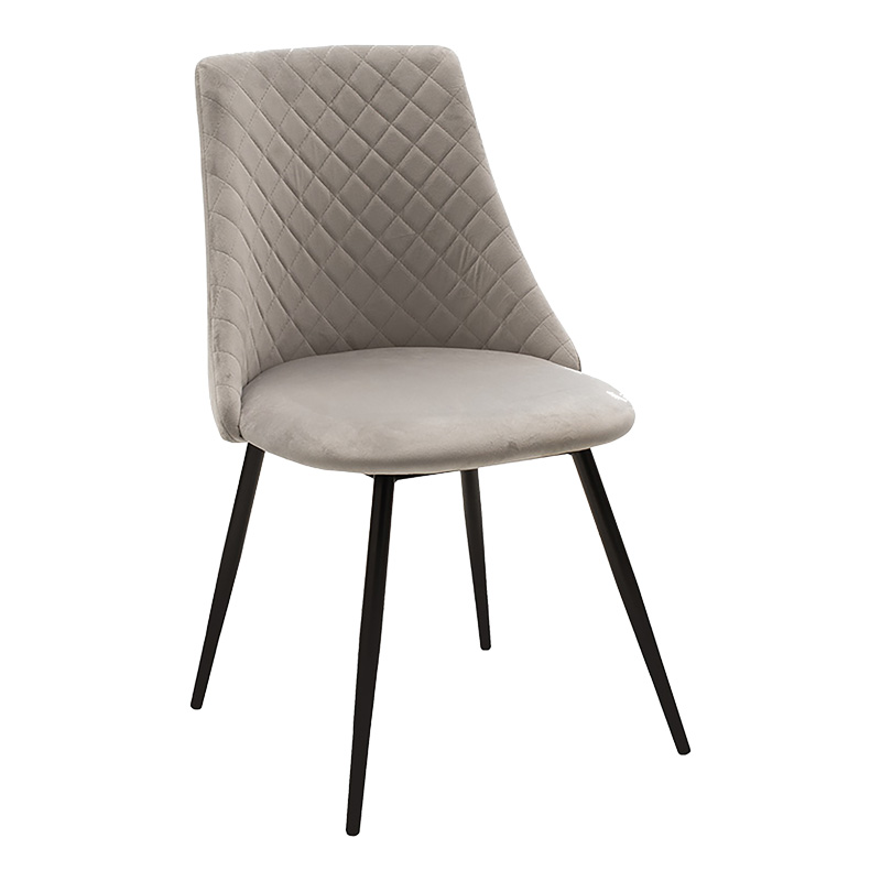 Τραπεζαρία Gustas-Giselle Pakoworld Σετ 5Τεμ Λευκό Μαρμάρου-Γκρι Βελουδο 120X80X76Εκ