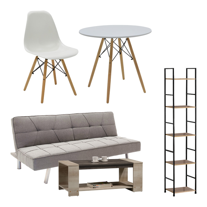 Φοιτητικό Πακέτο Επίπλων Pliable Pakoworld Σετ 6Τεμ