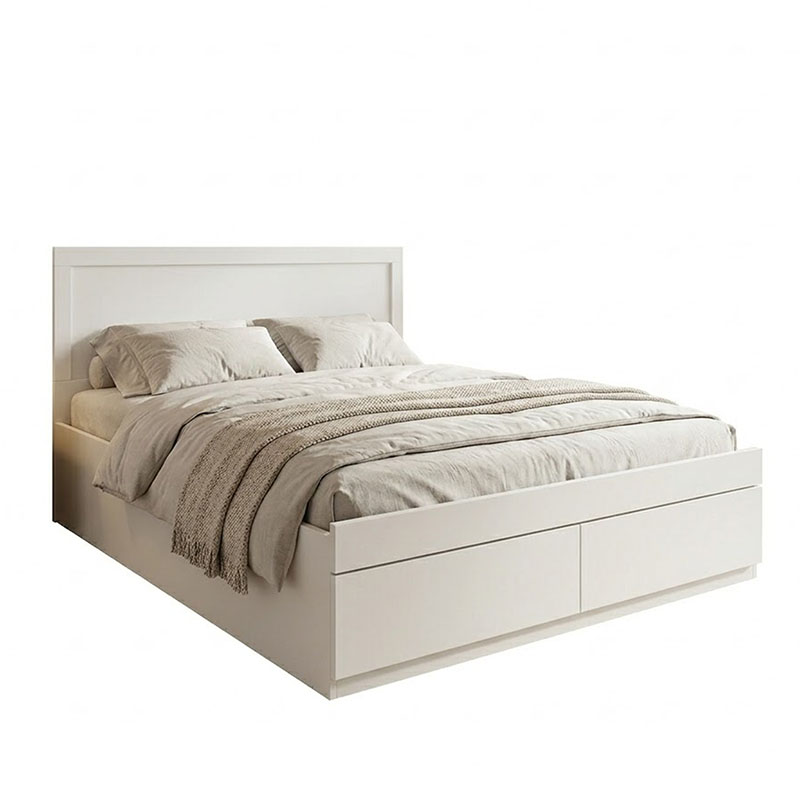 Κρεβάτι Με Στρώμα Και Συρτάρι Olympus-Perfecto Pakoworld Λευκό 120X200Εκ