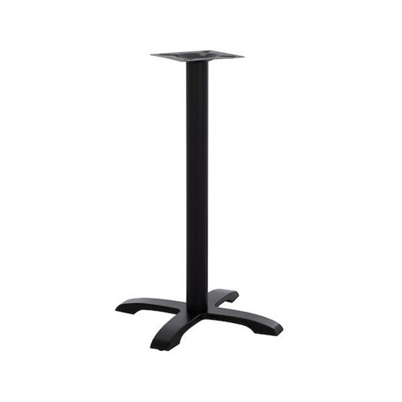 Βάση Τραπεζιού Bar Μεσαίου Ύψους Poise Pakoworld Μαντέμι Τετράνυχη Μαύρη 62X62X94Εκ