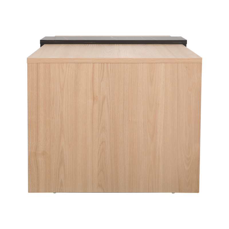 Τραπέζι Σαλονιού Cozeto Pakoworld Σε Φυσική Απόχρωση Με Όψη Μαρμάρου 100X53X41.5Εκ