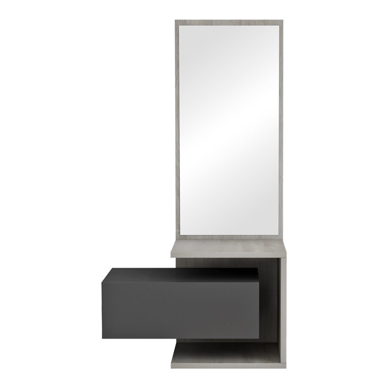 Έπιπλο Εισόδου Kendi Pakoworld Επιτοίχιο Με Καθρέπτη Σε Sonoma- Ανθρακί 49.1X31.3X90Εκ