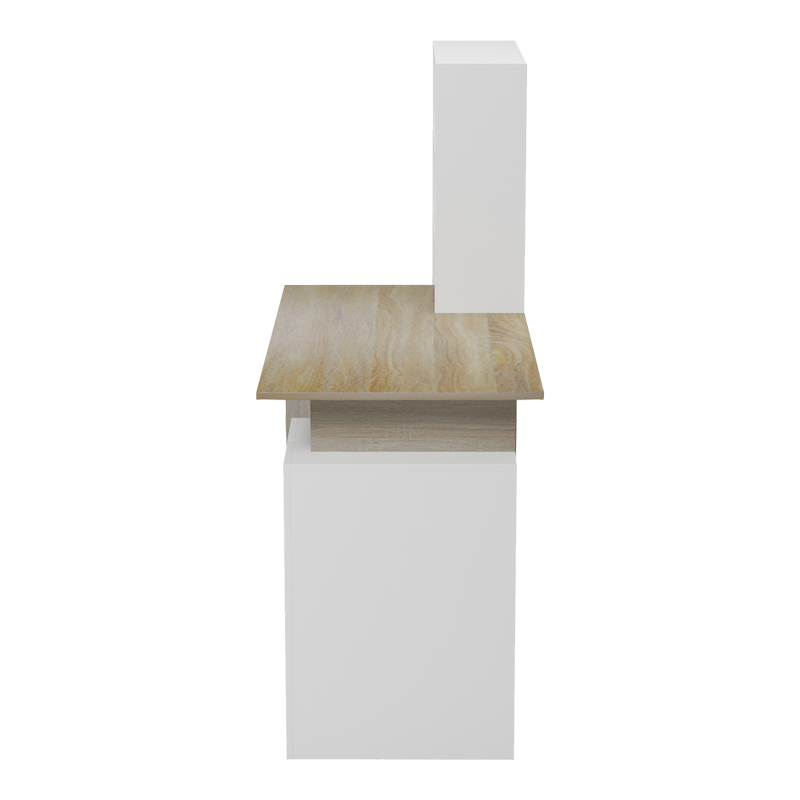 Γραφείο Με Βιβλιοθήκη Και Ντουλάπι Meza Pakoworld Sonoma-Λευκό 146.3X55X128.8Εκ