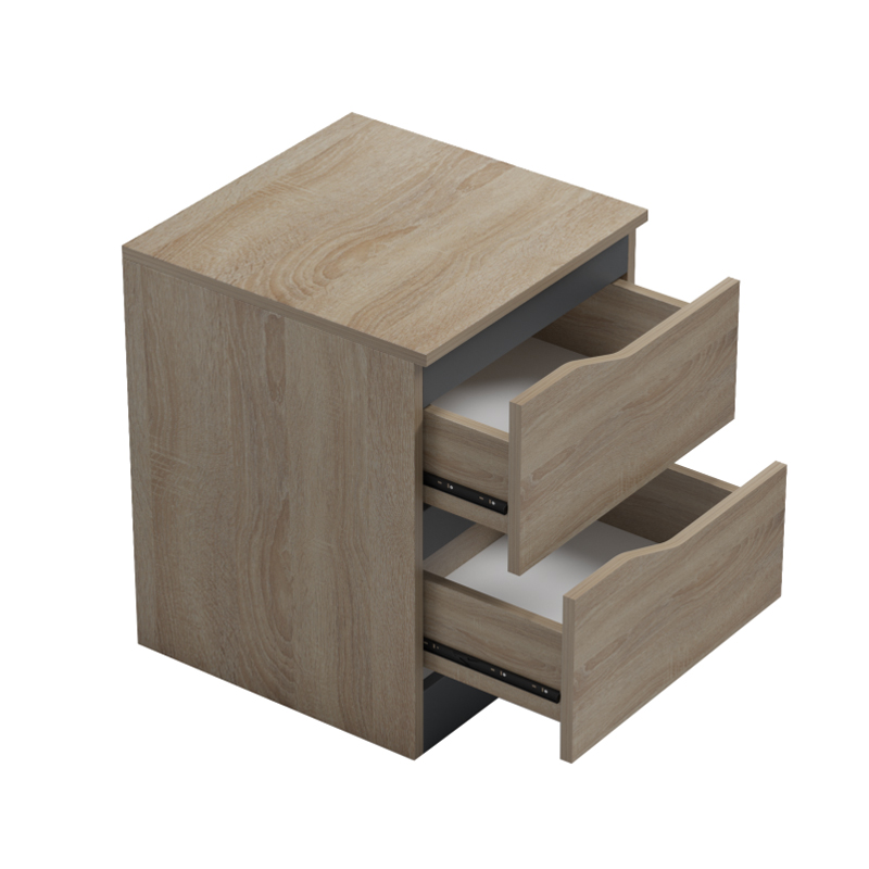 Κομοδίνο Verena Pakoworld Sonoma-Ανθρακί 40X40X50Εκ