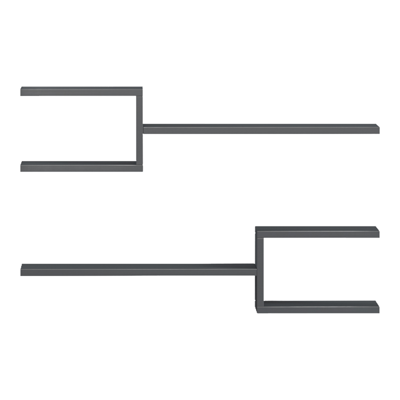 Ραφιέρα Τοίχου Galler Pakoworld Ανθρακί 79X19.5X18Εκ