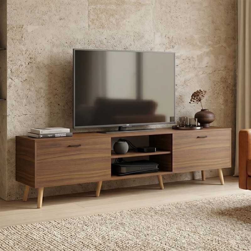 Έπιπλο Τηλεόρασης Gorna Pakoworld Καρυδί 180X35X48.6Εκ