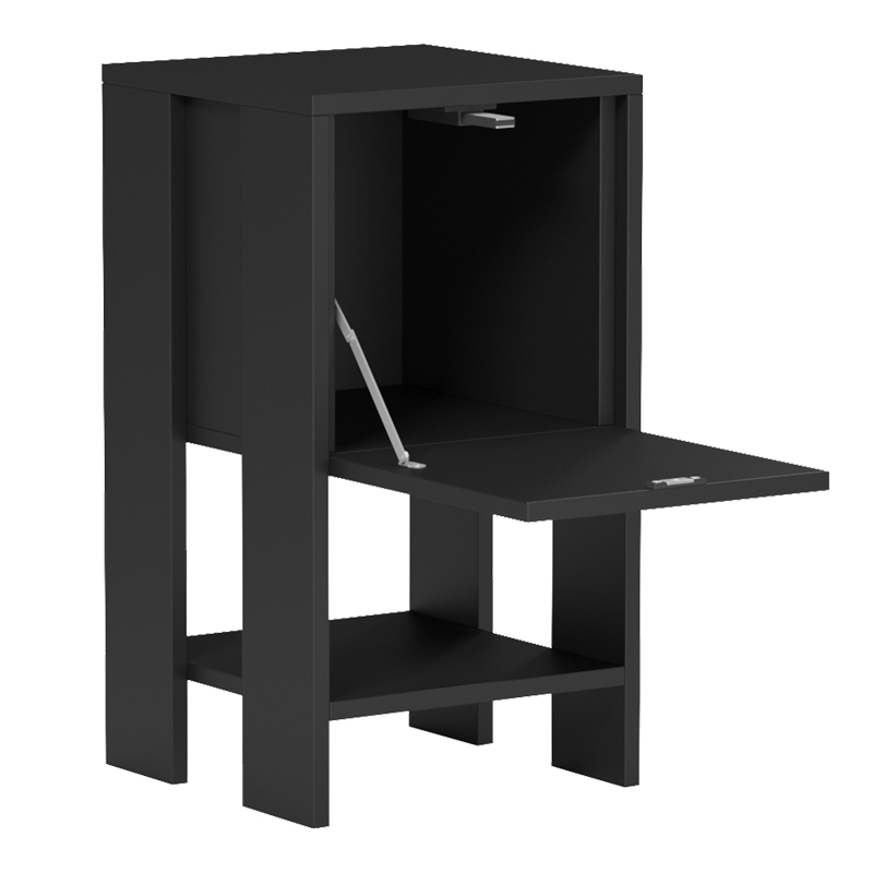 Κομοδίνο Reppo Pakoworld Μαύρο 30X30X55Εκ