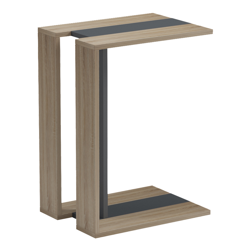 Βοηθητικό Τραπέζι Muju Pakoworld Sonoma- Ανθρακί  30X40X55Εκ