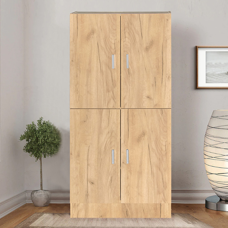 Παπουτσοθήκη-Ντουλάπι Felicity Pakoworld Χρώμα Φυσικό Mo 60X32X127Εκ