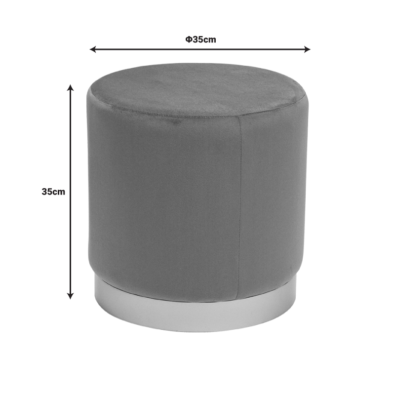 Σκαμπό Dash Pakoworld Βελούδο Σάπιο Μήλο-Χρυσό Φ35X35Εκ