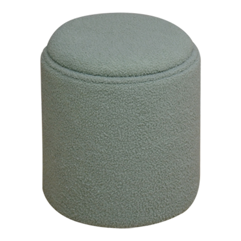 Σκαμπό-Μπαούλο Batur Pakoworld Μπουκλέ Ύφασμα Σε Χακί Απόχρωση Φ34X38Εκ