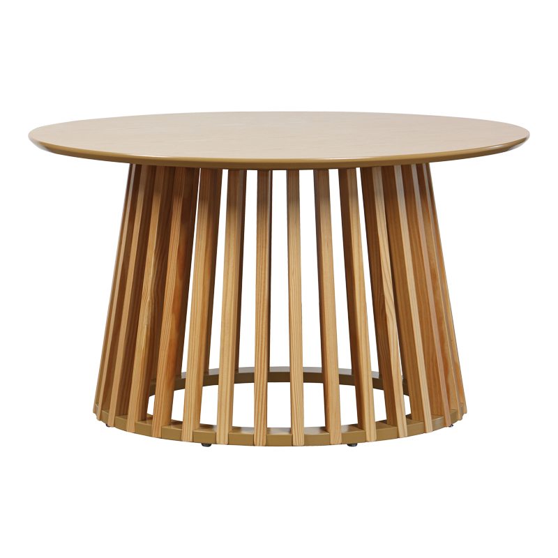 Τραπέζι Σαλονιού Domonic Pakoworld Mdf/Pw Σε Φυσική Απόχρωση Φ80X45Εκ