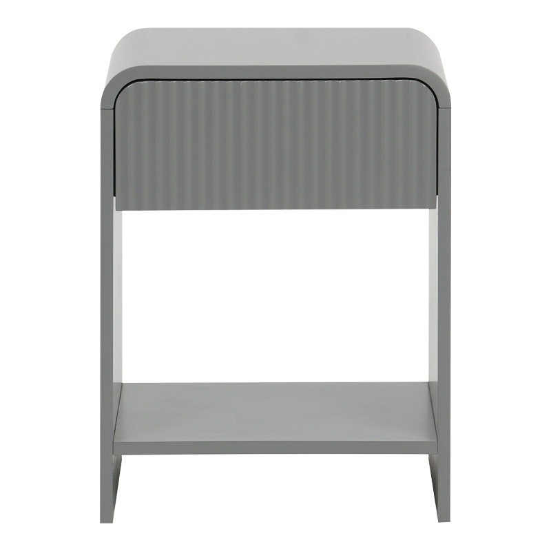 Κομοδίνο Lemperto Pakoworld Mdf Σε Γκρι Απόχρωση 40X40X53Εκ