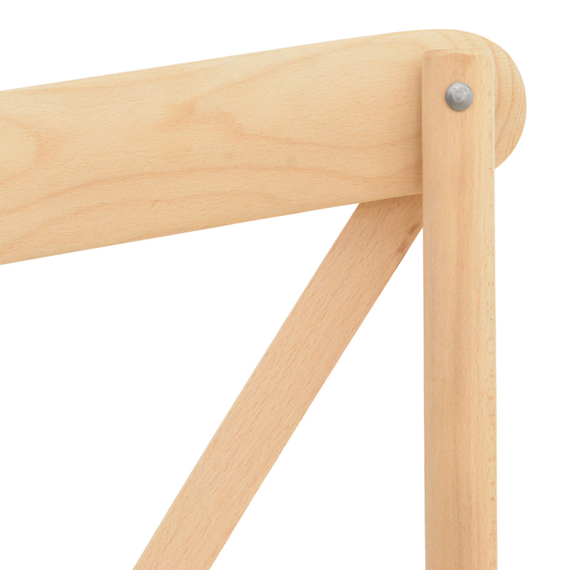 Καρέκλα Dylon Pakoworld Στοιβαζόμενη Ξύλο Οξιάς-Rattan Άβαφη 48X52X89Εκ