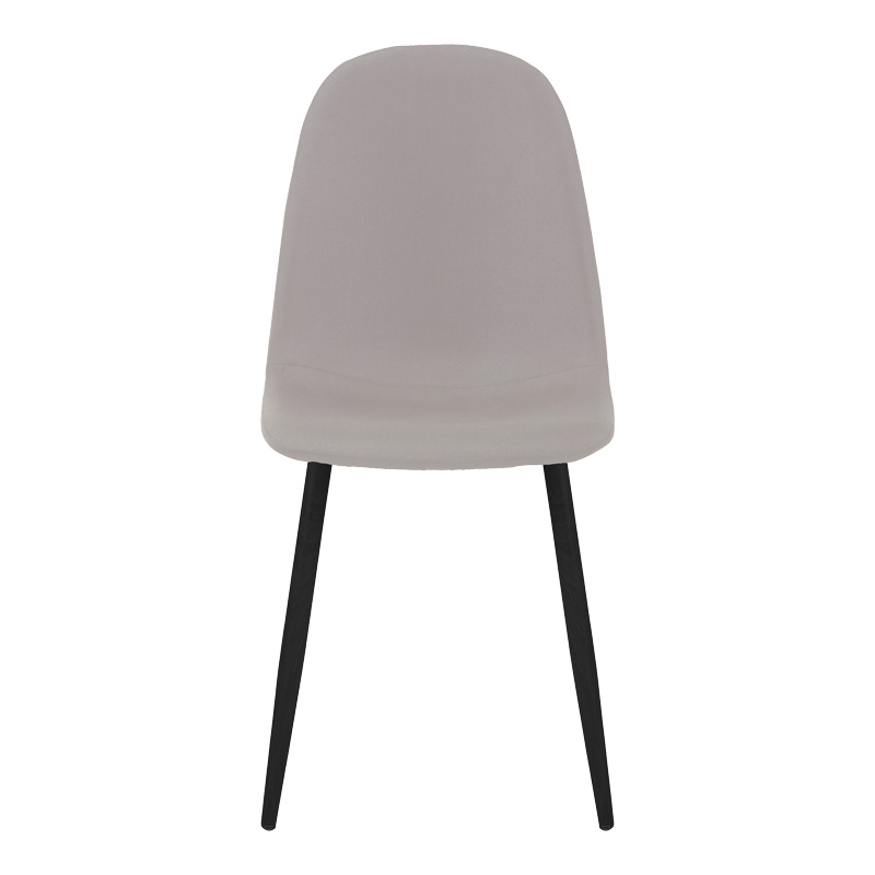 Καρέκλα Bella Pakoworld Ύφασμα Σε Γκρι Με Πόδι Μαύρο Μέταλλο 43.5X52X89Εκ