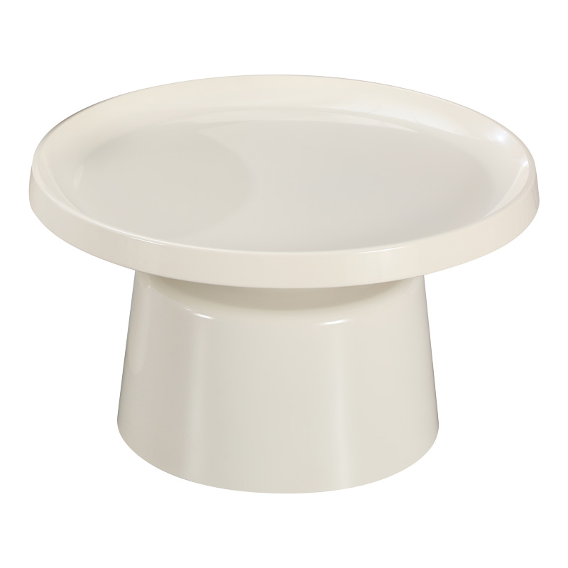 Τραπέζι Σαλονιού Ginoze Pakoworld Μέταλλο Σε Λευκή Απόχρωση Φ70X41Εκ