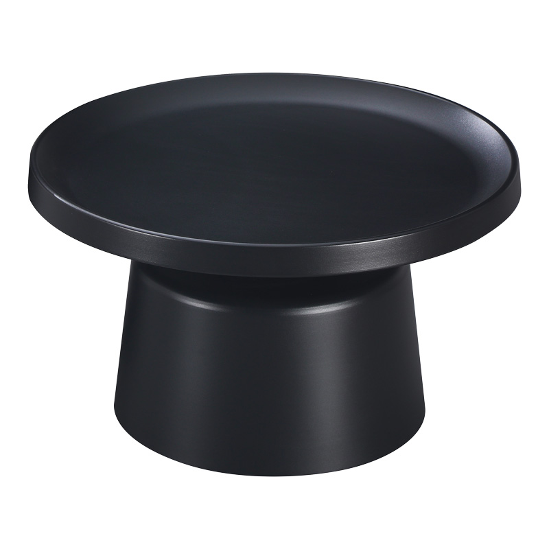 Τραπέζι Σαλονιού Ginoze Pakoworld Μέταλλο Σε Μαύρη Απόχρωση Φ70X41Εκ