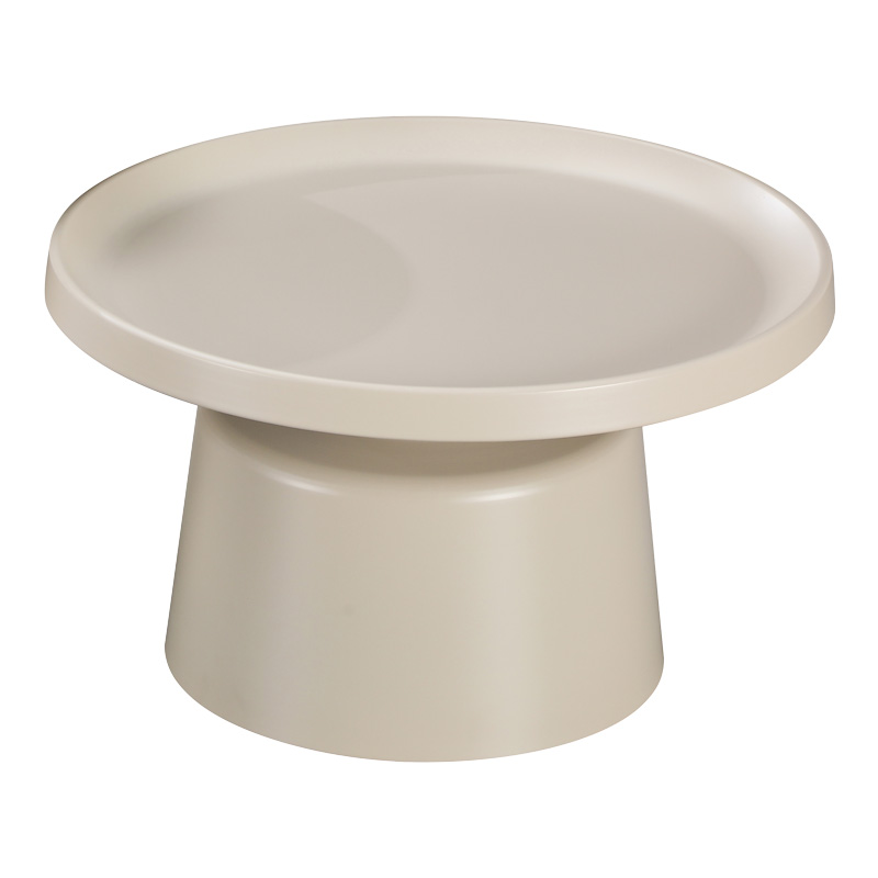 Τραπέζι Σαλονιού Ginoze Pakoworld Μέταλλο Σε Cappuccino Απόχρωση Φ70X42,5Εκ