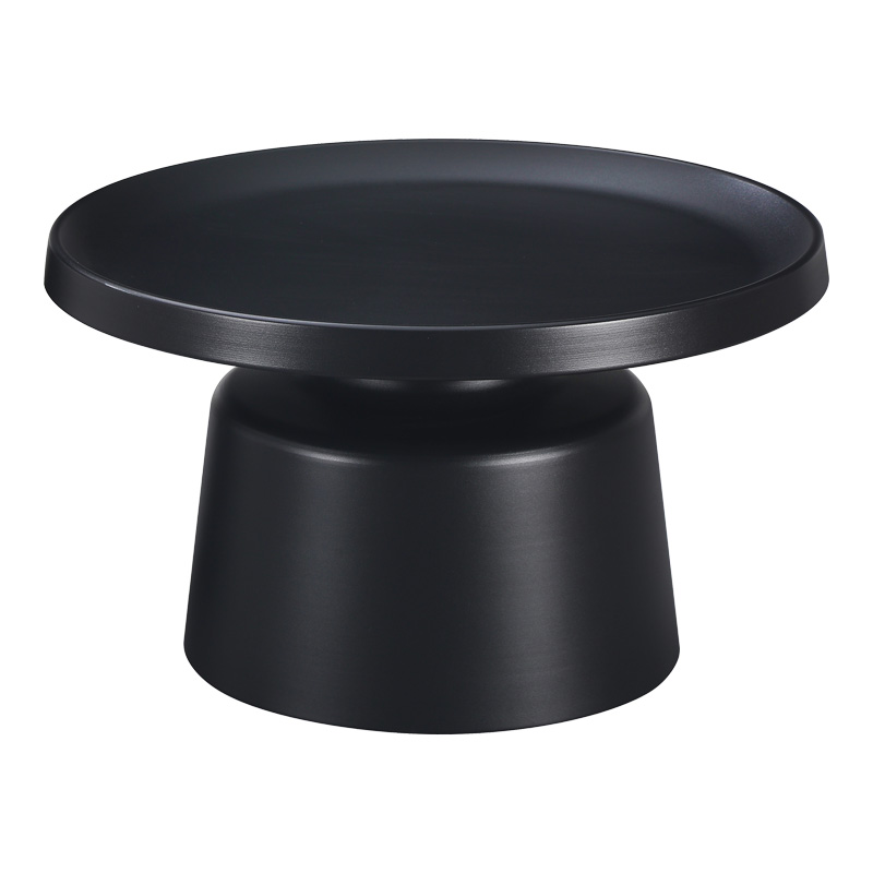 Τραπέζια Σαλονιού Ginoze Pakoworld Σετ 2Τεμ Μέταλλο Σε Μαύρη Απόχρωση