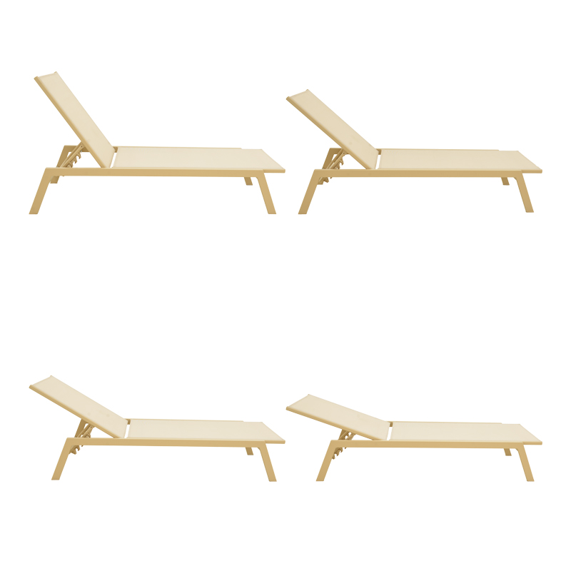 Ξαπλώστρα Boka Pakoworld Αλουμίνιο Cappuccino- Textilene Σε Μπεζ Απόχρωση 60X192X31Εκ