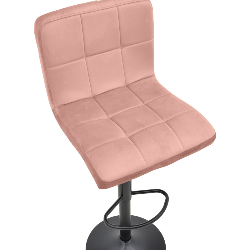 Σκαμπό Μπαρ Remina Pakoworld Πτυσσόμενο Σάπιο Μήλο Βελούδο-Βάση Μαύρο Μέταλλο 44X44X112Εκ