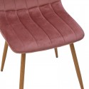 Καρέκλα Noor Pakoworld Βελούδο Σάπιο Μήλο - Πόδια Σε Φυσική Απόχρωση 44X53X86Εκ