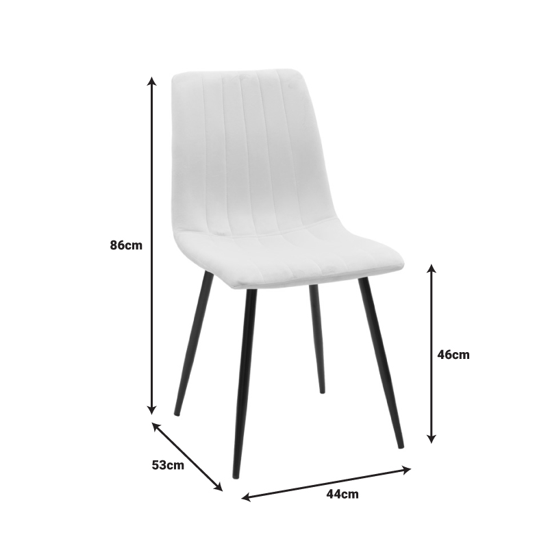 Καρέκλα Noor Pakoworld Βελούδο Σάπιο Μήλο - Πόδια Σε Φυσική Απόχρωση 44X53X86Εκ