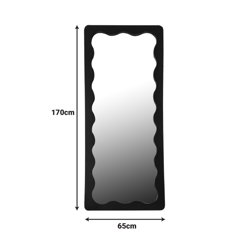 Καθρέπτης Werdy Inart Ξύλο Σε Λευκή Απόχρωση 65X2.4X170Εκ