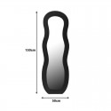 Καθρέπτης Glinde Inart Βελούδο Σε Μαύρη Απόχρωση 50X3.3X150Εκ
