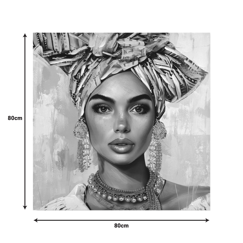 Πίνακας Σε Καμβά Turban Ι 3D Inart 80X3X80Εκ