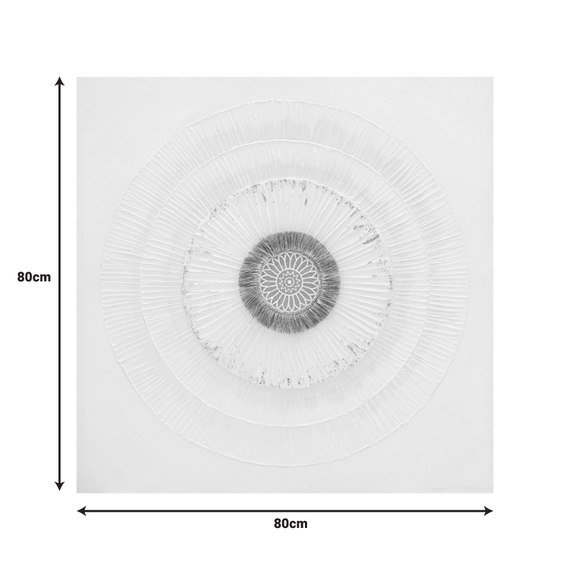 Πίνακας Σε Καμβά Circled 3D Inart 80X3X80Εκ