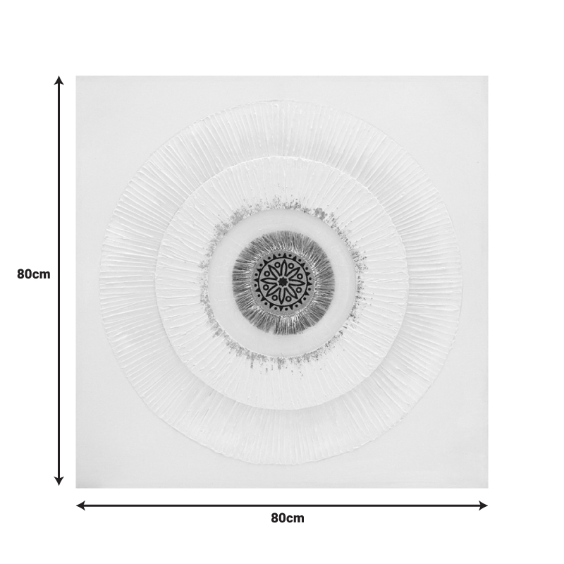 Πίνακας Σε Καμβά Circled I 3D Inart 80X3X80Εκ