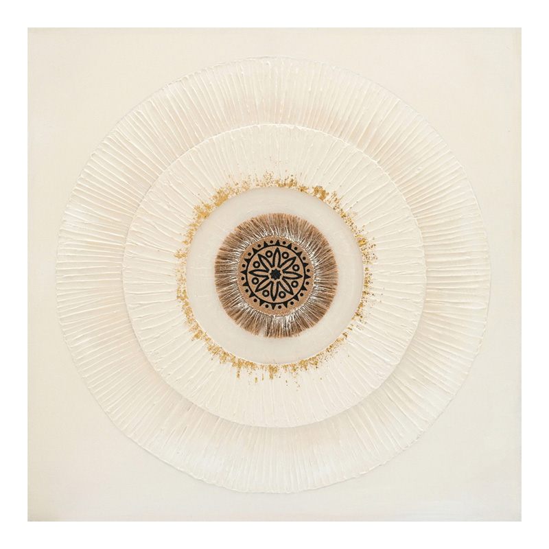 Πίνακας Σε Καμβά Circled I 3D Inart 80X3X80Εκ