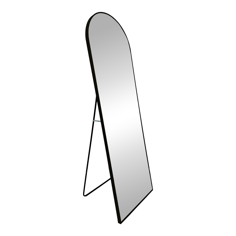 Καθρέπτης Lorens Pakoworld Μαύρο Αλουμίνιο 46X40X150Εκ