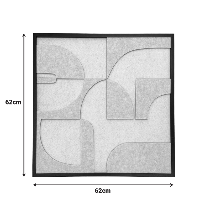 Πίνακας Με Πλαίσιο Jeire Pakoworld Λευκό 62X2.5X62Εκ